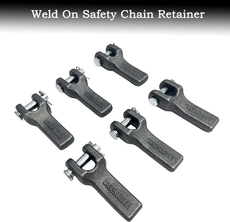 ANISUN 3/8 inch Weld On Safety Chains Anchor Best Way to Attach Safety Chain to Trailers (Pack of 6) - Image 3